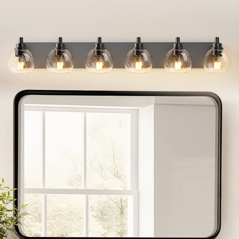 6 - Light Modern Dimmable Wall Mounted Vanity Lighting for Bathroom Mirror, Powder Room, Bedroom, 6 Lights