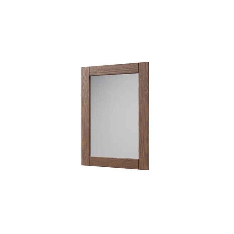 Miroir rustique 28,1 ", acajou, Bois brun foncé