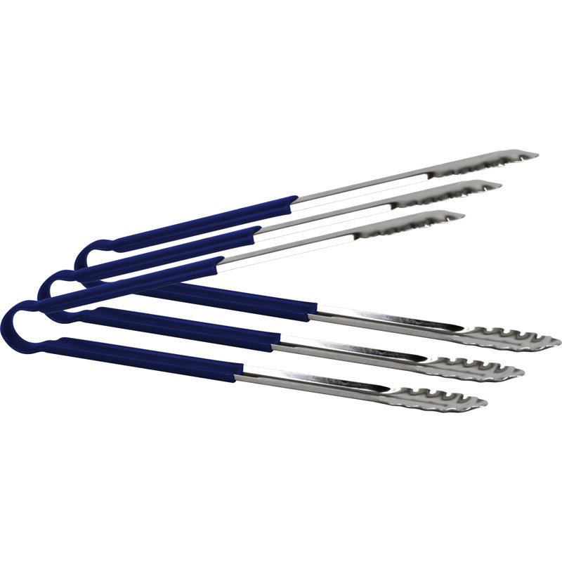 Stainless Steel Tongs 12", 38.1cm, Red