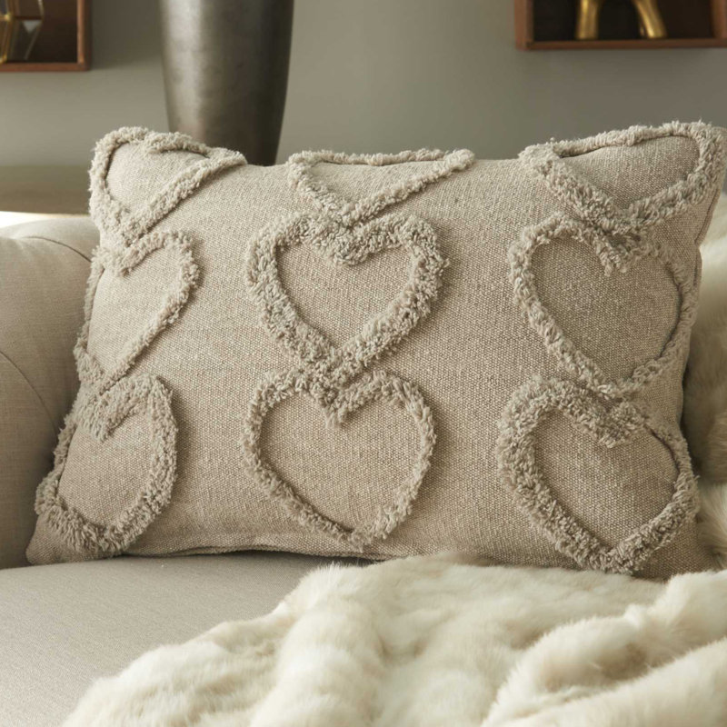 Housse de coussin rectangulaire avec insert Brianna, Kaki