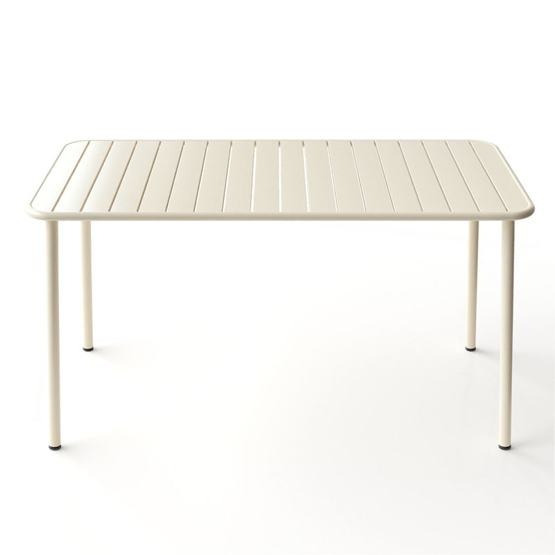 Table de salle à manger Sella, Blanc givré