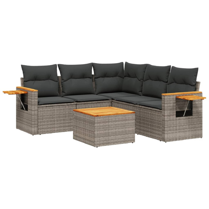 Ensemble de canapé de jardin Vidaxl gris