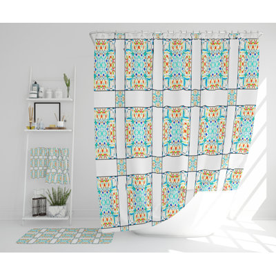Nezahat Polyester Shower Curtain Set