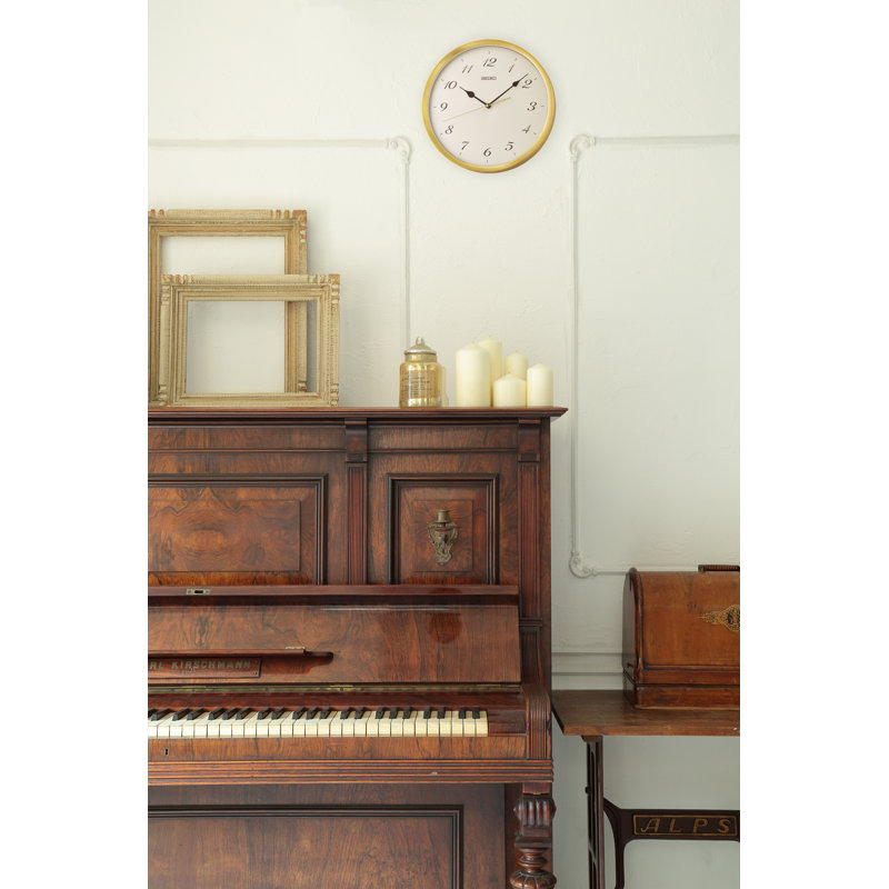 QXA784ALH Wall Clock, Ruby, Ivory