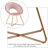 Crivello 71.12 cm Wide Contemporary Velvet Accent Chair with Open Back-995592833