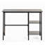 Kwanisha Glass Top Metal Base Writing Desk