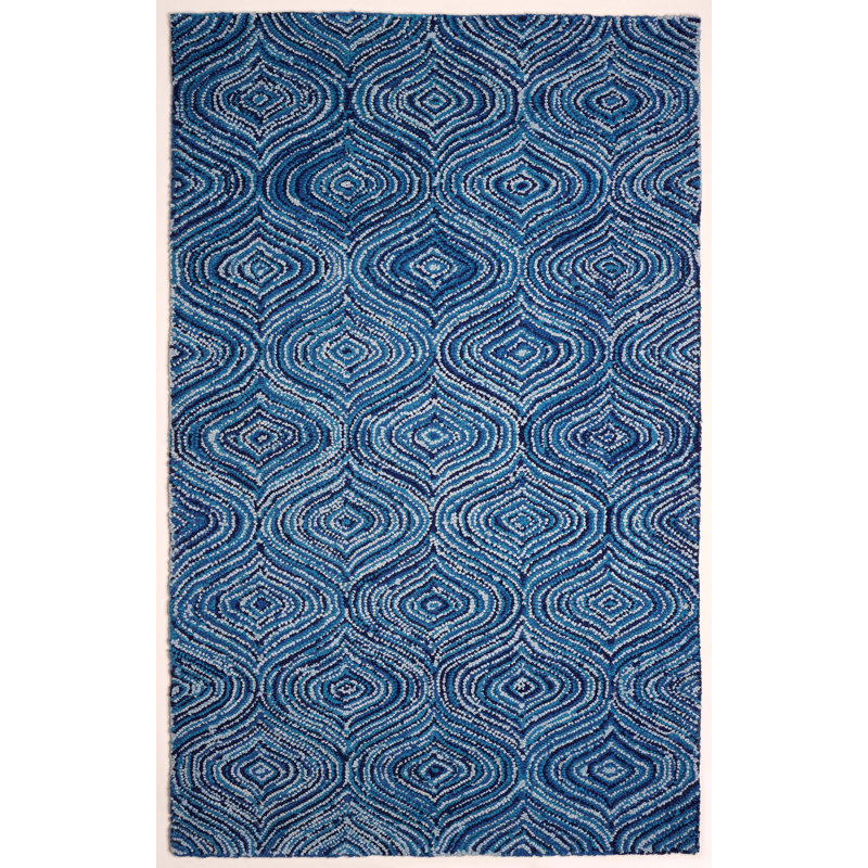 Edmond Ikat Cotton Hand Woven Area Rug, Rectangle 152 x 244cm