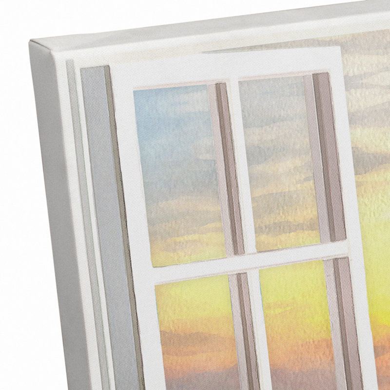 Art sur toile pour fenêtre coucher de soleil Nikolai, H 12 po x l 18 po x P 1,25 po