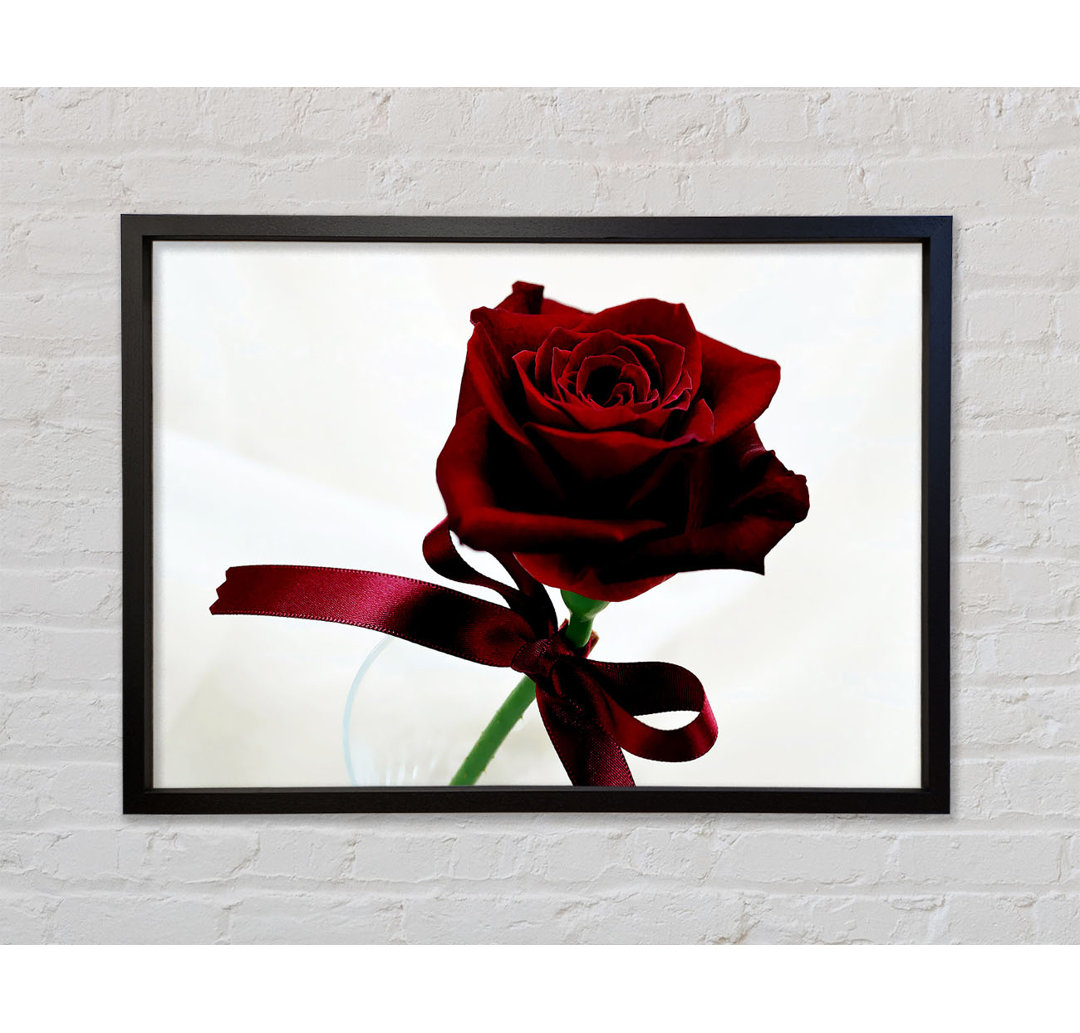 Deep Red Rose - Einzelner Bilderrahmen Kunstdrucke auf Leinwand