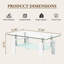 Table basse en verre trempé avec rangement à 2 niveaux et structure en métal Myrasol-132784837
