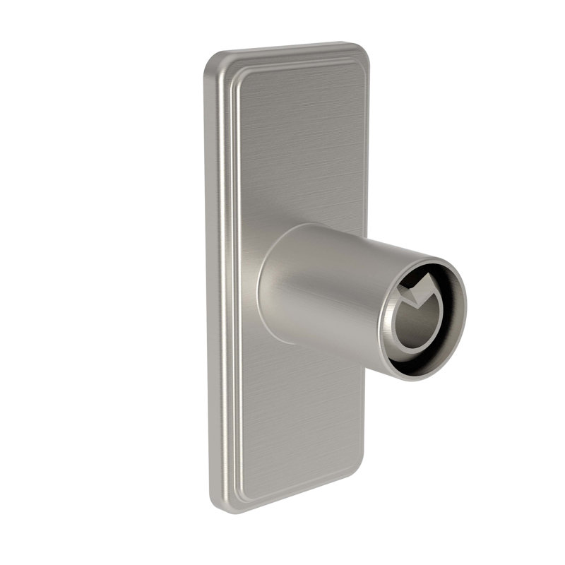 Columnar Curved Shower Rod Brackets, Satin Nickel