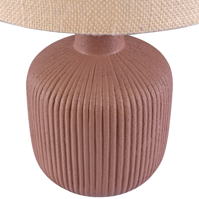 Lampe de table en céramique 17,5 ", Brun