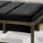 Upholstered Velvet , Black With Modern Brass Finish - Minimalist Look, Metal Frame, 25 In Width, 16 Height Bench Style, Height, Width