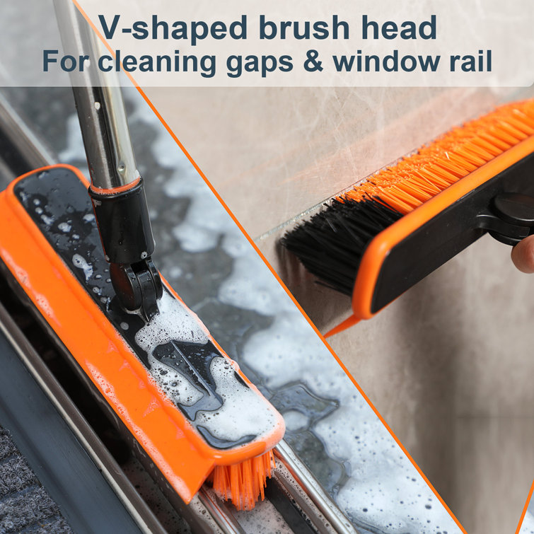 Creative V-Shaped Brush Crevice Cleaning Broom 120 Head Brush