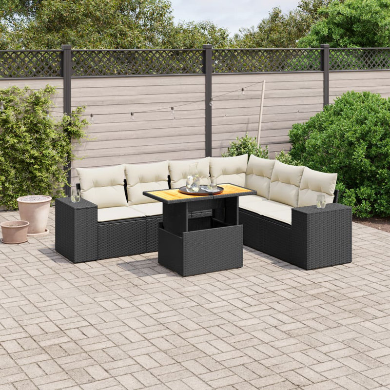 Vidaxl Garden Sofa Set Black