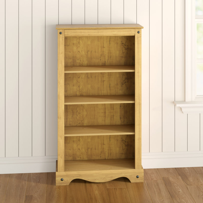 Recdo 138.5cm H x 75cm W Solid Wood Standard Bookcase
