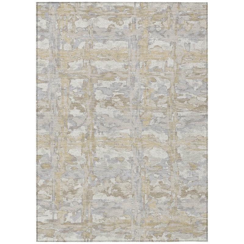 Machine Washable Indoor/Outdoor Chantille ACN2928 Modern Rug, Ivory, 9' x 12'