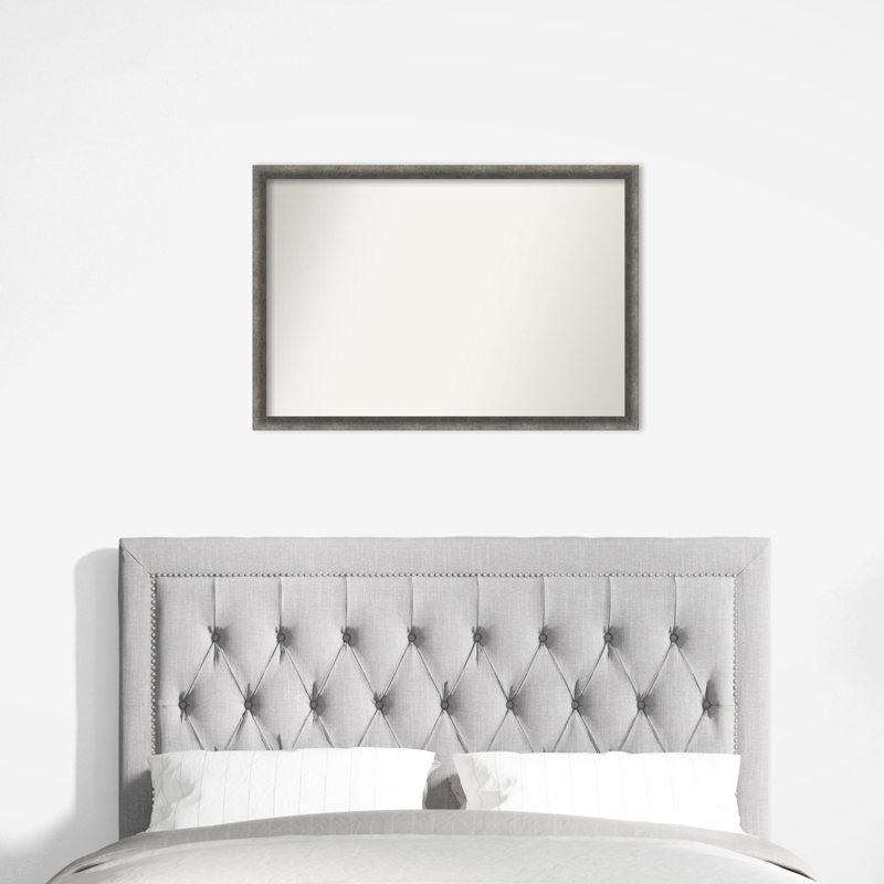 Phil Solid Wood Wall Mirror, Rectangle, 28.25" x 35.25"
