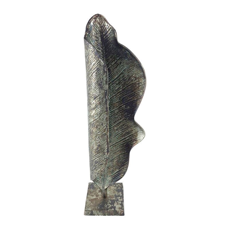 6.5X5x23" Decorative Leaf Sculpture