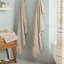 TOWN & COUNTRY EVERYDAY 4-Piece Solid Dobby Border Bath Towel Set, 30x58-Inch, 100% Cotton, Beige-113838568