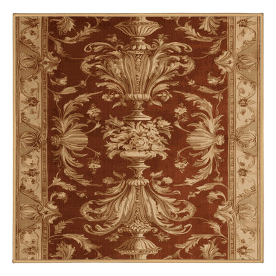 Machine Washable French Brown Area Rug