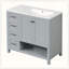 Meuble-lavabo 36 po avec comptoir d'évier, meuble-lavabo avec deux portes et deux tiroirs, bois massif, tablette ouverte-129577918