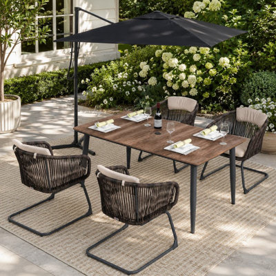 Melissa 4- Person Patio Dining Set With Rectangular Table