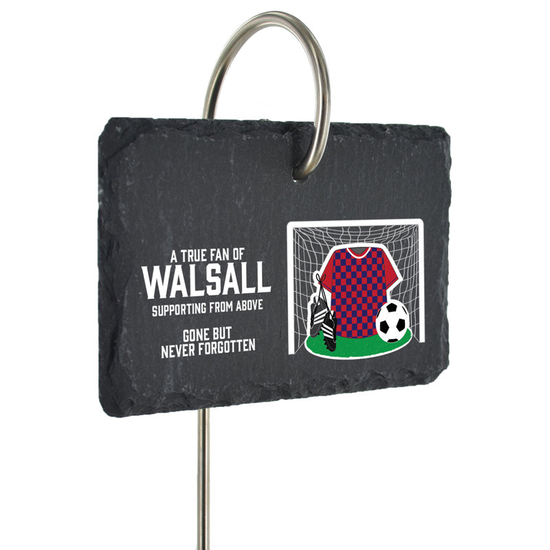 Borgwald Walsall Fan Football Slate Grave Marker Memorial Plaque