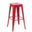 Tabouret de bar en métal de 30 po sans dossier à hauteur de comptoir de 30 po, non empilable, à assemblage rapide et stable pour îlot de cuisine, bar et salle à manger - Résistant à la rouille - déformation rouge