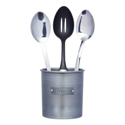 Industrial Kitchen Metal Utensil Holder
