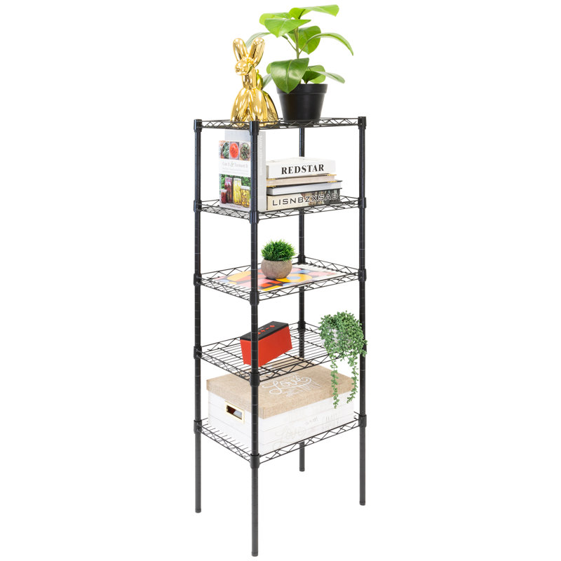 Montez-le! Étagère à 5 niveaux en métal, utilisable comme tablettes de garde-manger, supports de garde-robe, étagères ou tablettes utilitaires