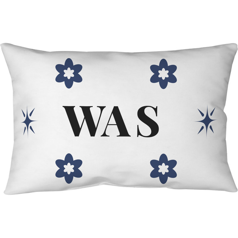 Coussin tissé et fermé Washington, Blanc, noir, bleu, Washington, couleurs