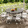 Round Foldable Plastic Table Collapsible Circular Steel Frame with Carry Handle