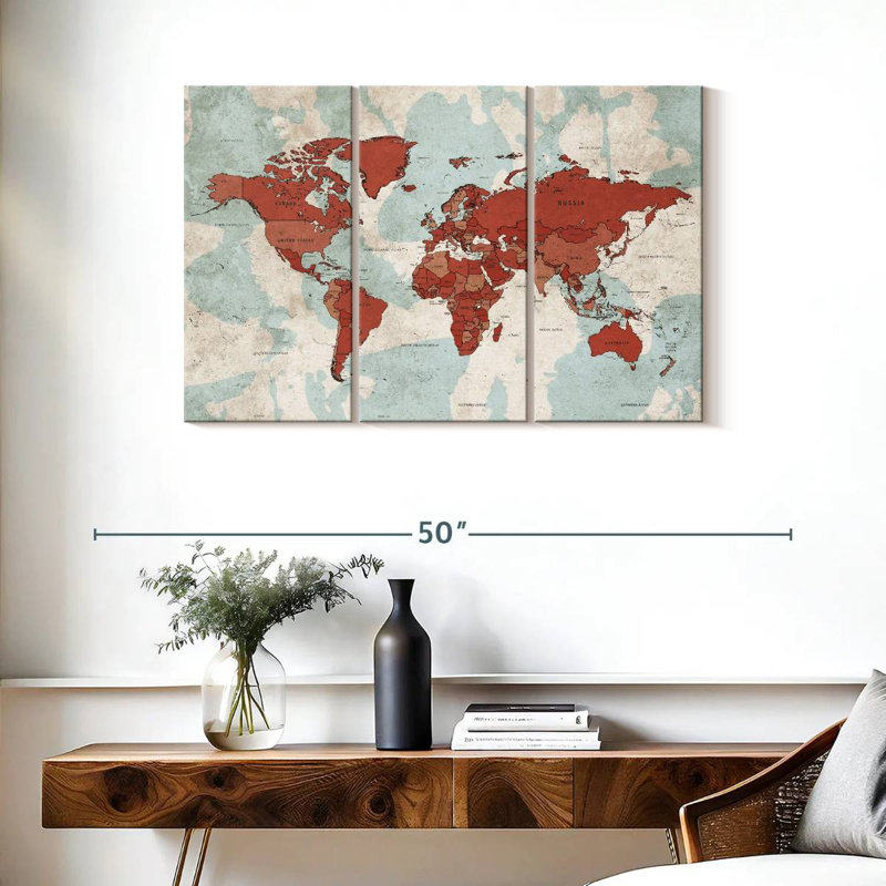Carte du monde Keimar, H 24 po x l 38 po