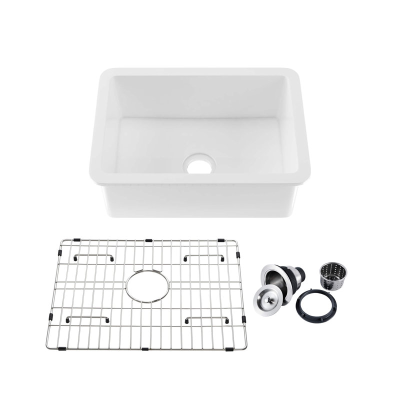 Landis 27" W Single Bowl Fireclay Undermount Kitchen Sink