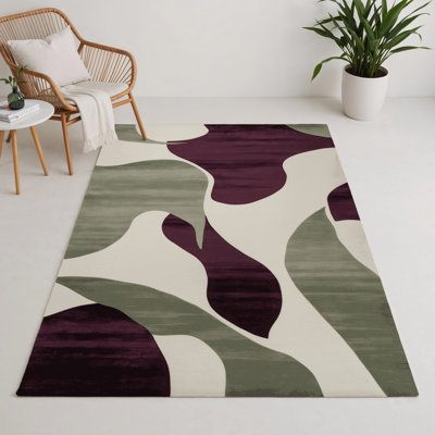 Watercolor Beige Indoor and Outdoor Area Rug