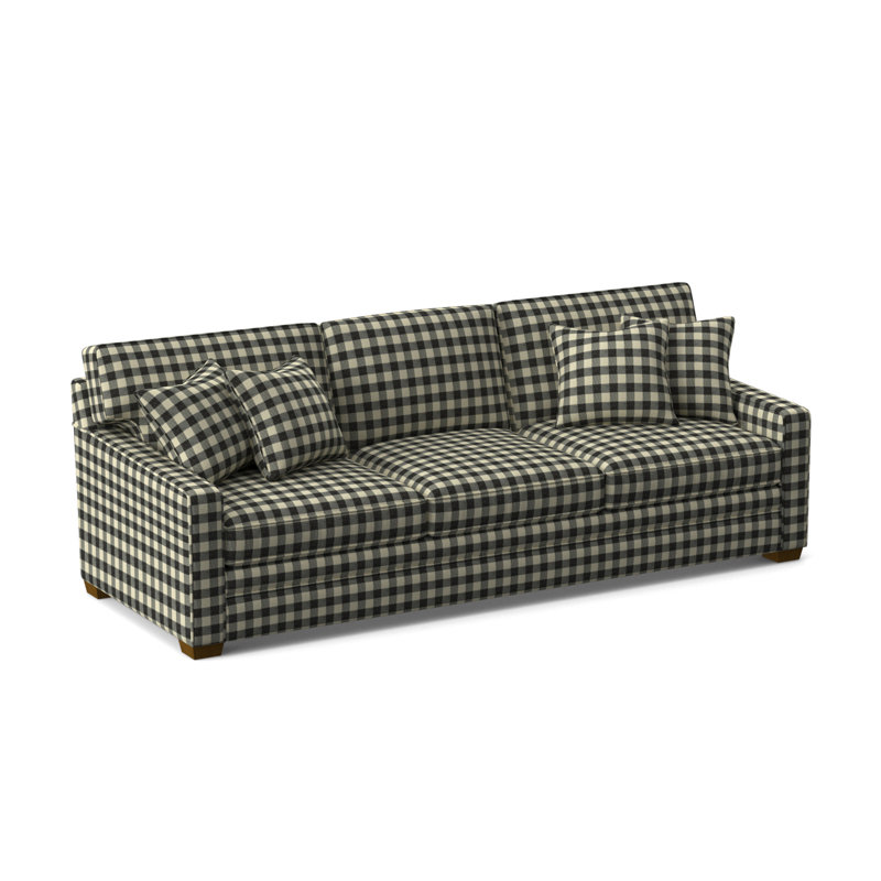 Gramercy Park Sofa, Black Buffalo Check; 0120-81, Havana Finish