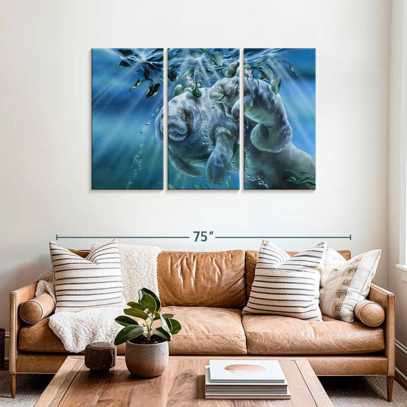 Brampt Manatees Sunshine, 36" H x 57" W