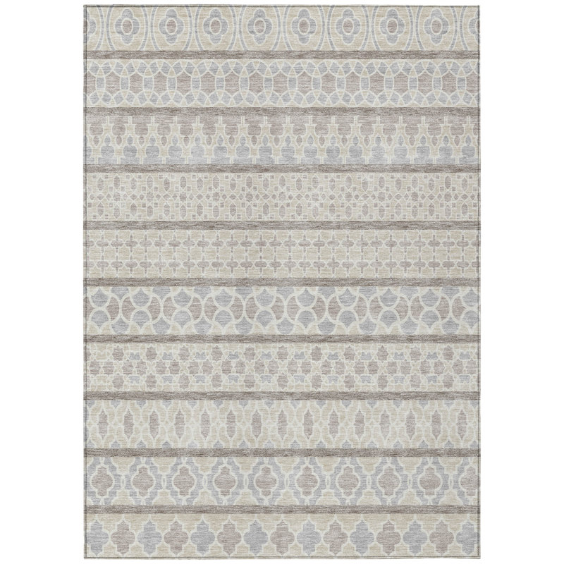 Juli Flatweave Washable Moroccan Indoor / Outdoor Rug, Rectangle 3' x 5'