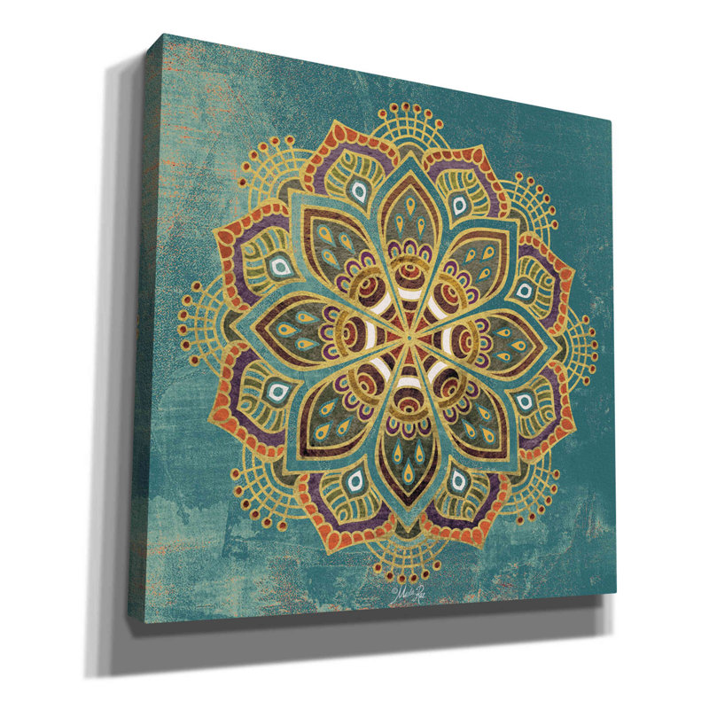 «Boho Medallion I» par Marla Rae, art mural sur toile, H 37 po x l 37 po x P 1,5 po