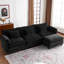 Canapé modulaire rembourré réversible en L de 113 po avec repose-pieds Amabilia-118040549