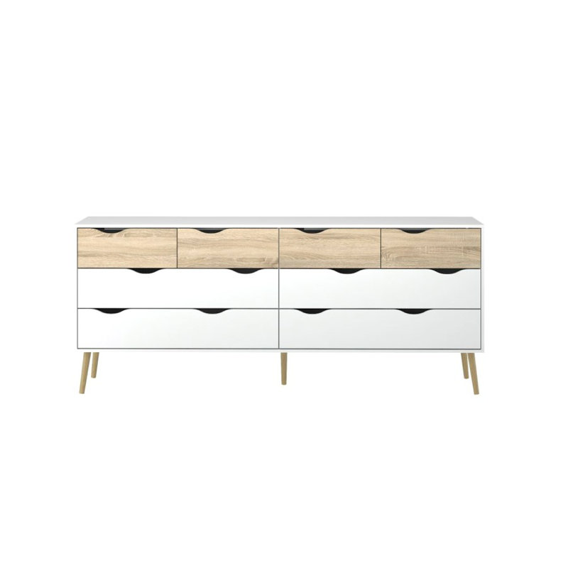 Myrasol Sideboard, White/Light yellow