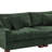 2 - Piece Upholstered Green Chenille Modular Sectional Sofa with Armrests & Throw Pillows-718692608