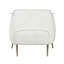 Fauteuil d'appoint en tissu blanc Boucle