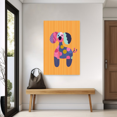 Colorful Abstract Dog Abstract Colorful Modern Dog Wall Art Print
