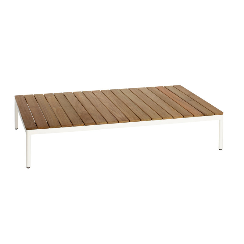 Riad Coffee Table, White, Teak