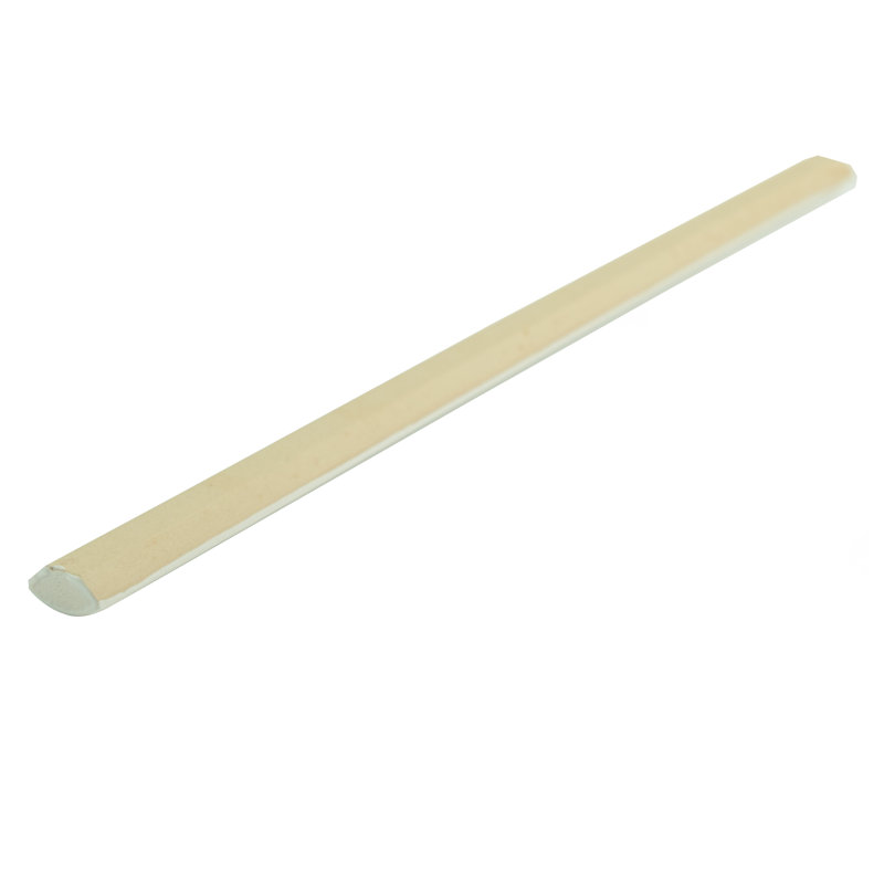 Chester Series 12" x 0.5" Ceramic Bullnose Tile Trim in Bianco