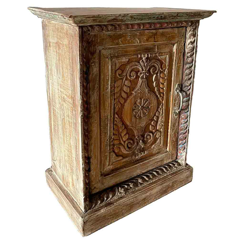 Adaora 53 cm W Solid Wood Bedside Table