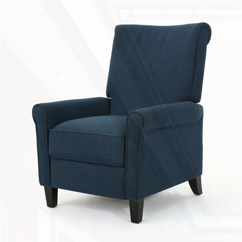 Fauteuil inclinable manuel manuel, Tissu bleu marine