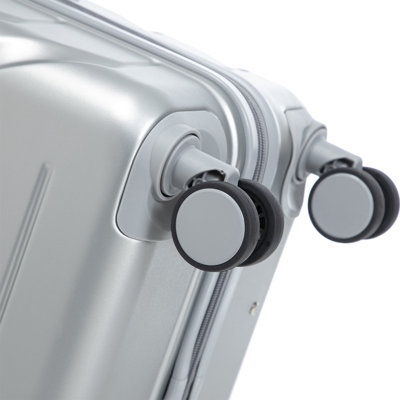 Grand bagage à carreaux en plastique dur 28 pouces ABS - Surface résistante aux égratignures et quatre roues multidirectionnelles